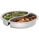 Stainless Steel Ying Yang Round Divided Food Pan