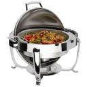 Octave Stainless Steel Round Chafer with Roll Top Cover