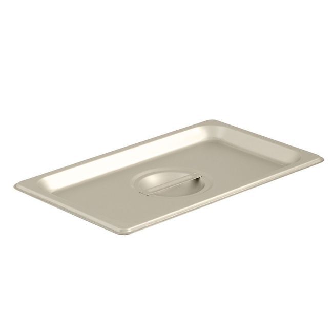 Browne 304 Stainless Steel Solid One Fourth Size Steam Table Pan Cover, 10.4 X 6.4 In