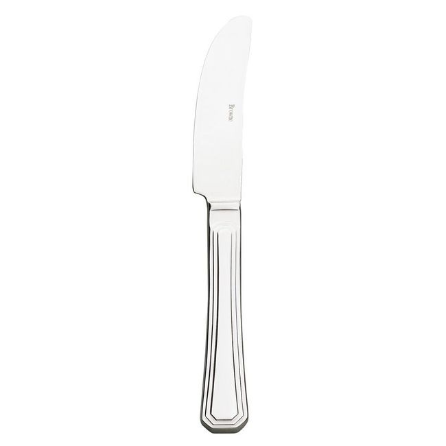 Browne Oxford 13/0 Stainless Steel Mirror Finish Serrated Dinner Knife, 9.3 In -- 12 Per Case
