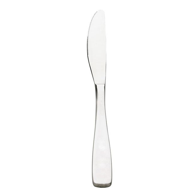 Modena 13/0 Stainless Steel Satin Finish Serrated Dinner Knife