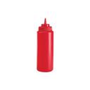 Polyethylene Red Wide Mouth Squeeze Dispenser