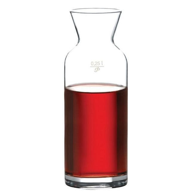 Pasabahce Village Carafe With 0.25 L Line Marked, 12 Oz Capacity -- 12 Per Case