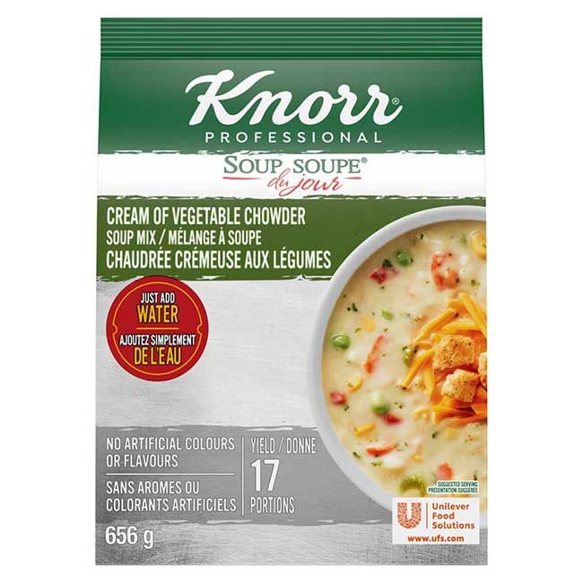Knorr Professional Soup Du Jour Cream Of Vegetable Chowder Soup Mix, 656 G