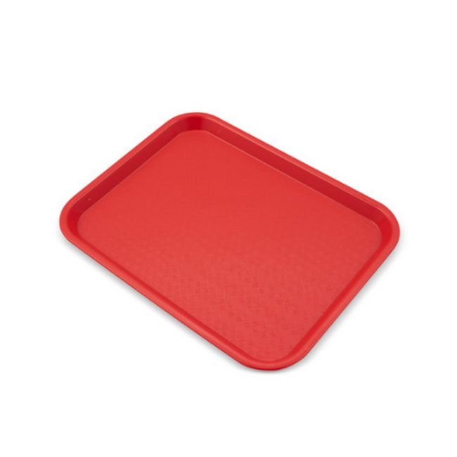 CT101405 Café Polypropylene Red Fast Food Cafeteria Tray, 10 X 14 in