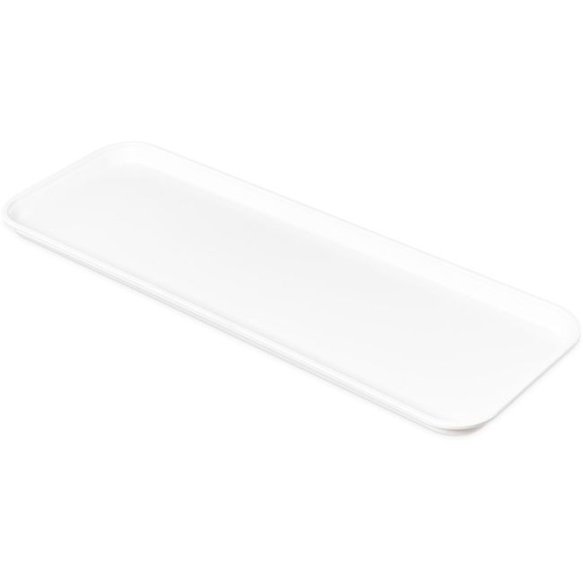 269FMT301 Pearl White Fiberglass Market Tray, 8 3/4 X 25 1/2 X 1 1/8 in