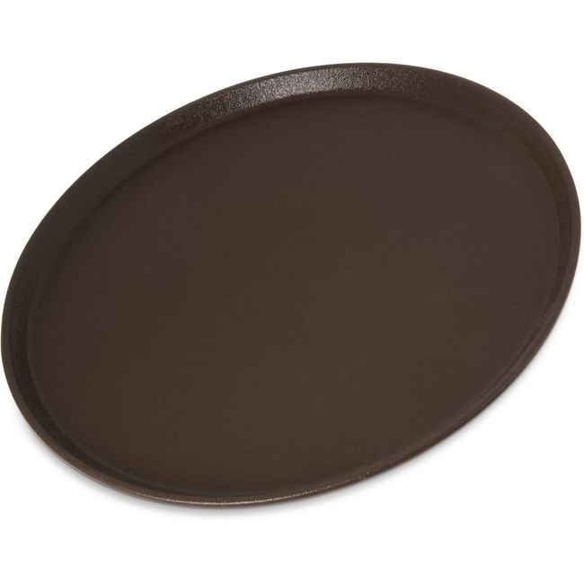 1600GR2076 Griplite 2 Fiberglass Round Brown Serving Tray, 16 in