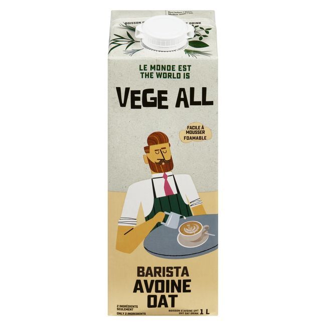 Vege All Bilingual Barista Oat Drink, 1 L -- 8 Per Case