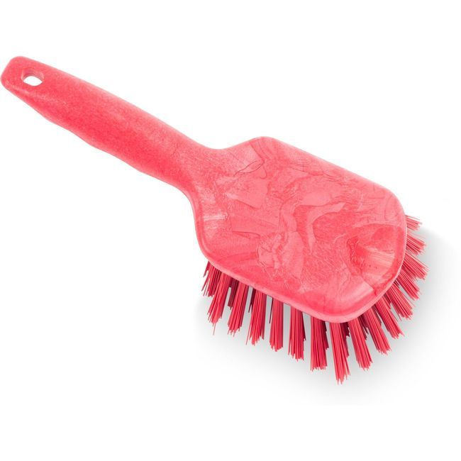 Carlisle 40541ec05 Sparta Red Floater Scrub Brush With Polyester Bristles, 8 In Length