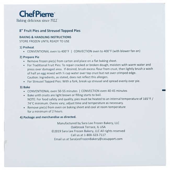 8 in Pie Unbaked Strawberry Rhubarb Pie