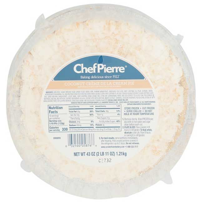 Chef Pierre 10 In Coconut Creme De La Cream Pie, 43 Oz -- 4 Per Case