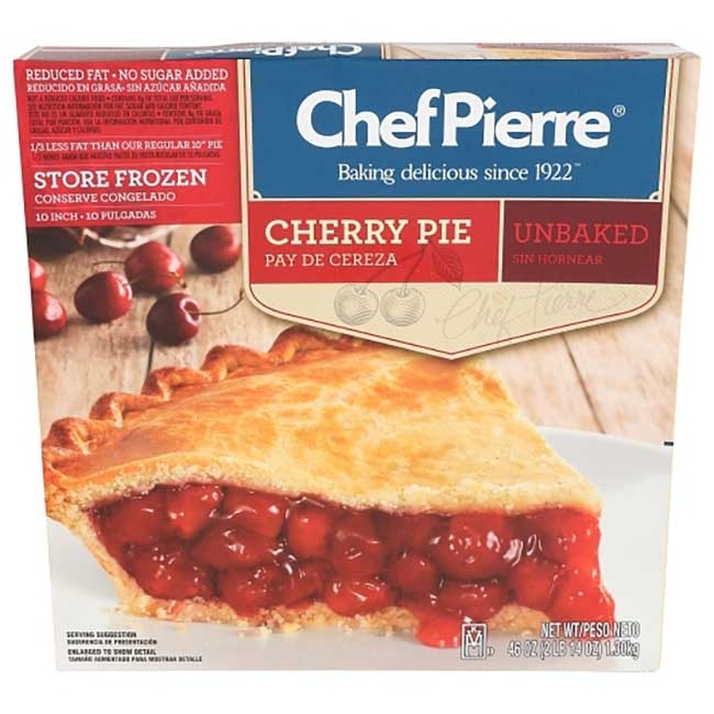 10 in Unbaked No Sugar Added Cherry Pie