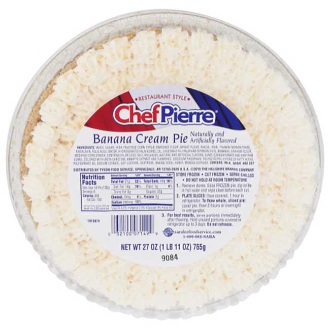 Chef Pierre Banana Cream Pie, 10 In -- 6 Per Case