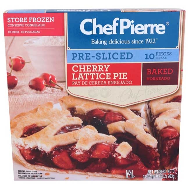 10 in Pre-Cut Cherry Lattice Pie