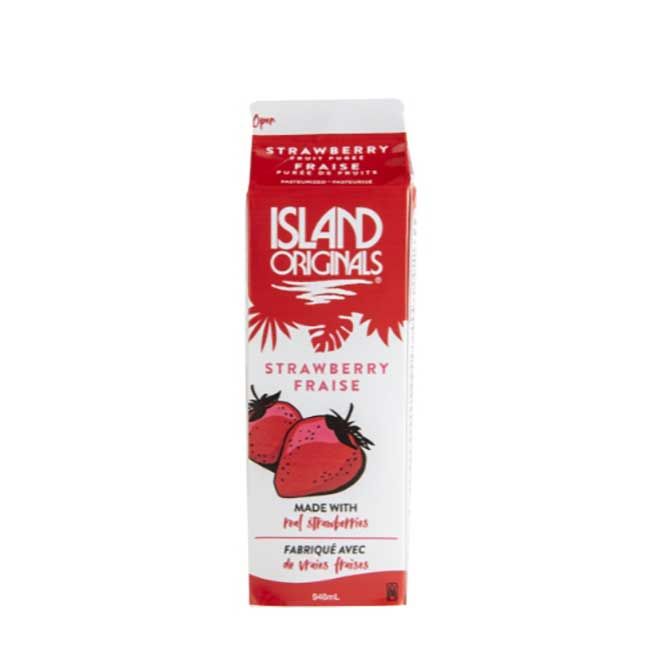 Island Originals Strawberry Fruit Puree Beverage Mix, 32 Oz -- 12 Per Case