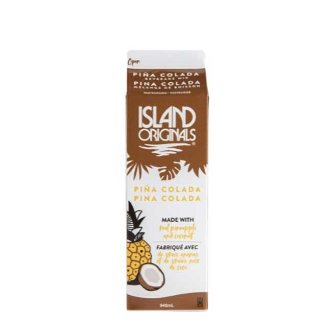 Island Originals Pina Colada Fruit Puree Beverage Mix, 32 Oz -- 12 Per Case
