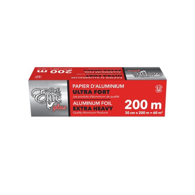Chef Elite Plus Extra Heavy 17mic Aluminum Foil, 30 Cm X 200 M -- 6 Per Case