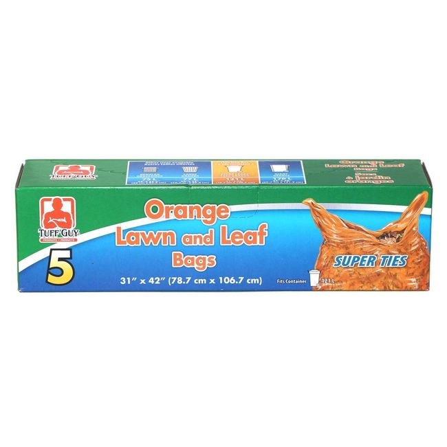 Orange Lawn/Leaf Bag with Super Ties