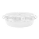 Plastic Round White Container with Lid
