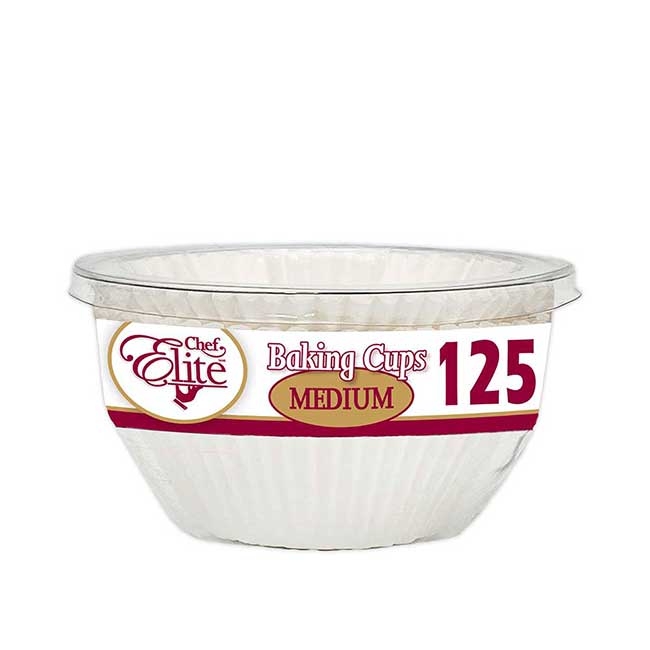 White Medium Baking Cup