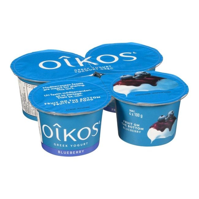 2 Percent Milk Fat 100 g Blueberry Greek Yogurt