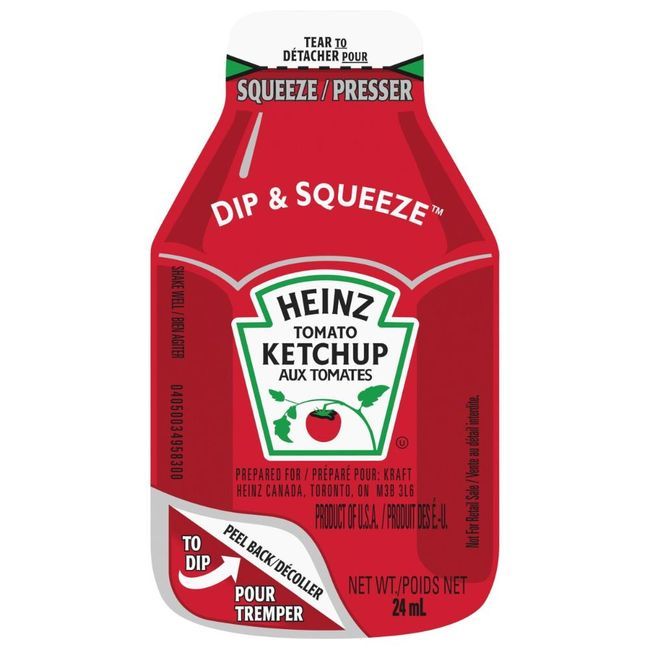 Heinz Dip And Squeeze Tomato Ketchup, 24 Ml -- 300 Per Case