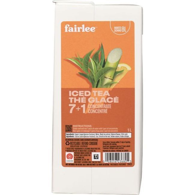 Fairlee 7+1 Iced Tea Concentrate, 1 L -- 12 Per Case