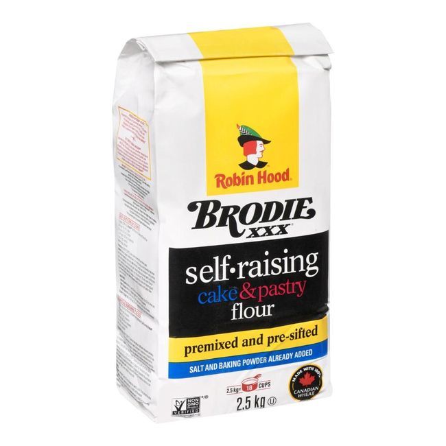 Brodie Xxx Self Raising Cake And Pastry Flour, 2.5 Kg Bag -- 10 Per Case