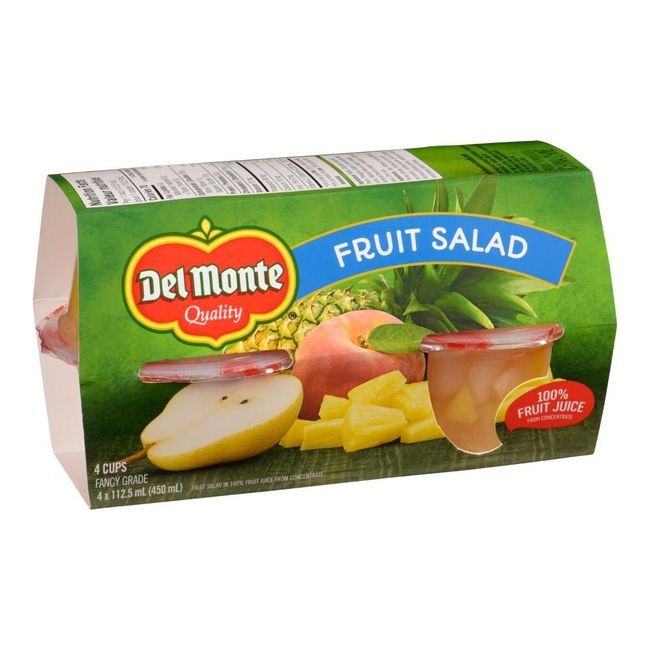 Del Monte Fruit Salad In Fruit Juice - Mini Cup, 112 Ml -- 24 Per Case
