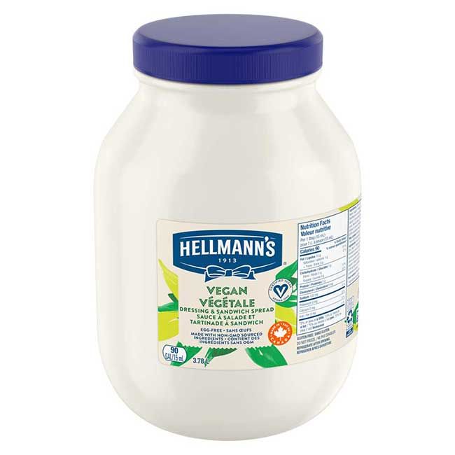 Hellmann's Vegan Mayonnaise, 3.78 L -- 2 Per Case