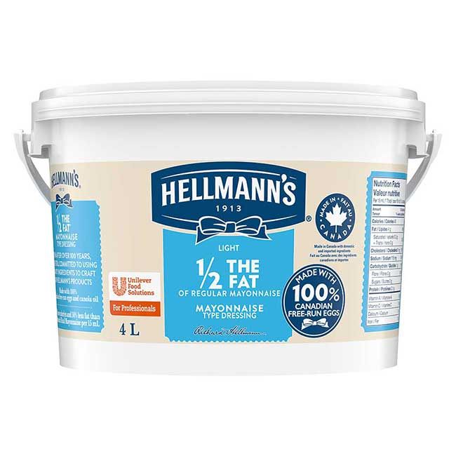 Hellmann's Gluten Free Light Mayonnaise, 4 L -- 2 Per Case