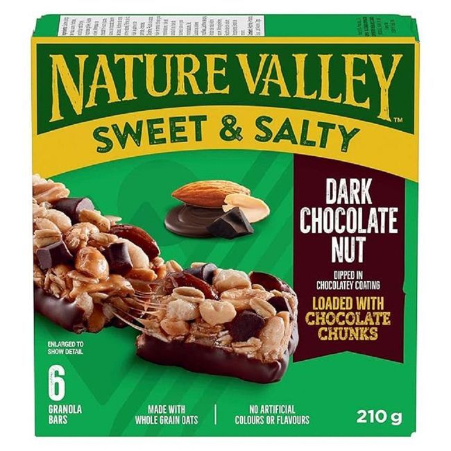 Nature Valley Sweet And Salty Dark Chocolate Nut Bar, 210 G -- 12 Per Case