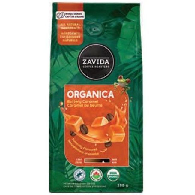 Zavida Organica Buttery Caramel Whole Bean Coffee, 300 G -- 6 Per Case