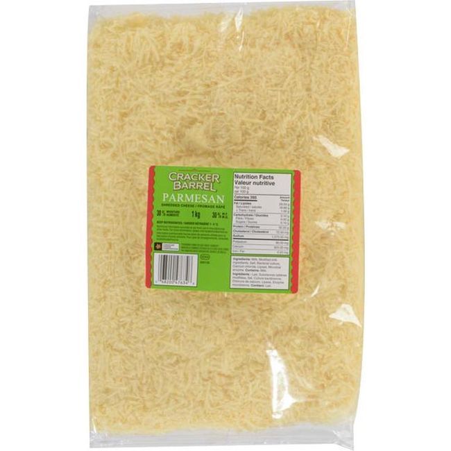 Cracker Barrel Parmesan Shredded Cheese, 1 Kg -- 2 Per Case