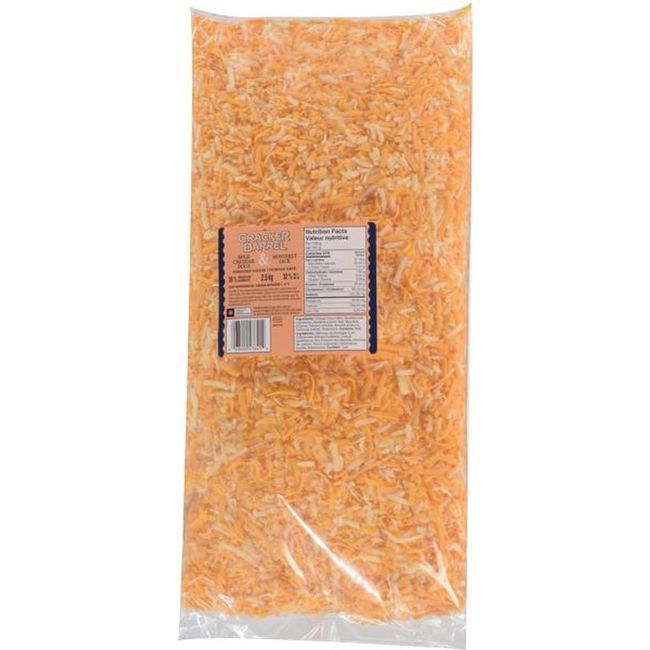Cracker Barrel Mild Shredded Montery Jack Cheese, 2.5 Kg -- 2 Per Case