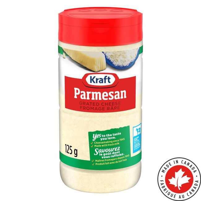 Kraft Shredded Parmesan Cheese, 125 G -- 24 Per Case