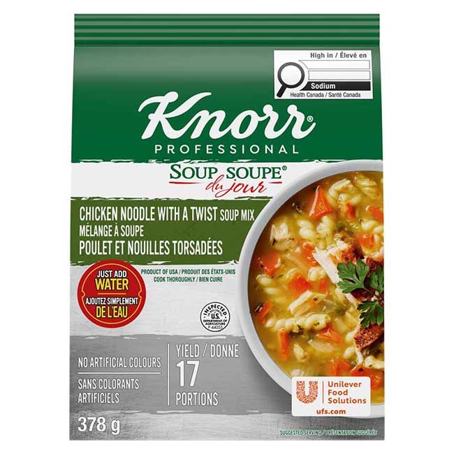 Knorr Professional Chicken Noodle With Twist Soup Mix, 378 G -- 4 Per Case