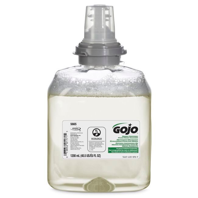 Gojo Green Certified Foam Hand Cleaner Refill For Tfx Dispenser, 1200 Ml -- 2 Per Case