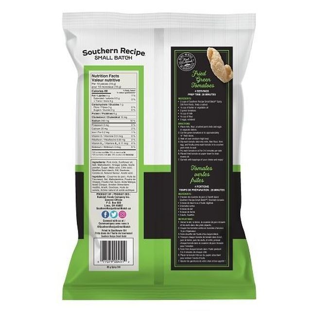 Southern Recipe Spicy Dill Pork Rinds, 85 G -- 15 Per Case