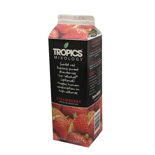 Tropics Strawberry Drink Mix, 32 Oz -- 12 Per Case