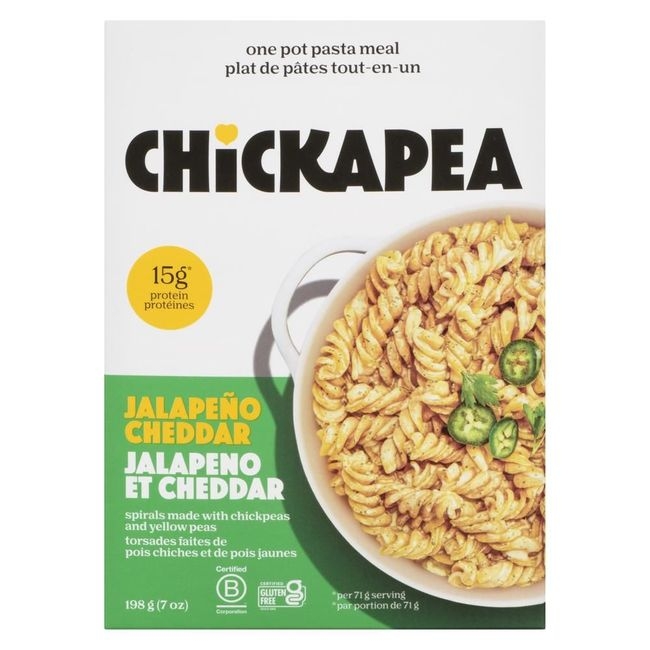 Jalapeno Cheddar Chickapea One Pot Pasta Meal