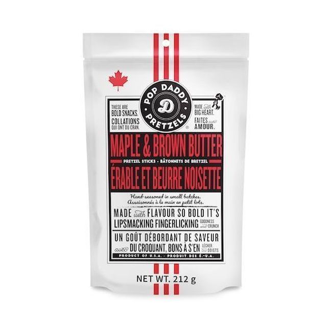 Pop Daddy Maple And Brown Butter Pretzel Sticks, 212 G -- 12 Per Case