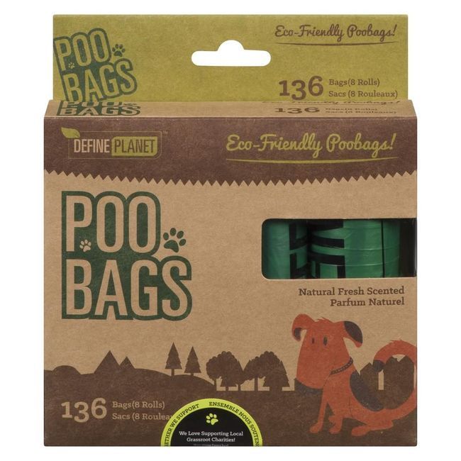 Define Planet Eco-friendly Poop Bags, 136 Count -- 36 Per Case
