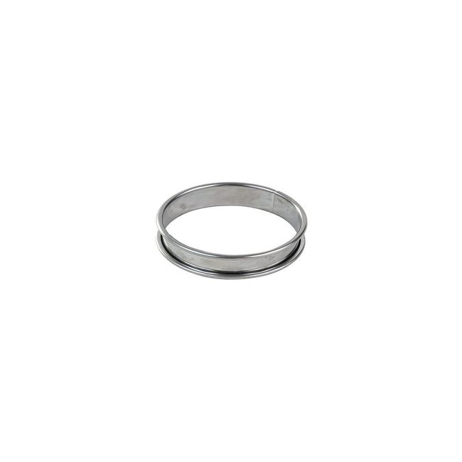 Stainless Steel Tart Ring with Rolled Edges