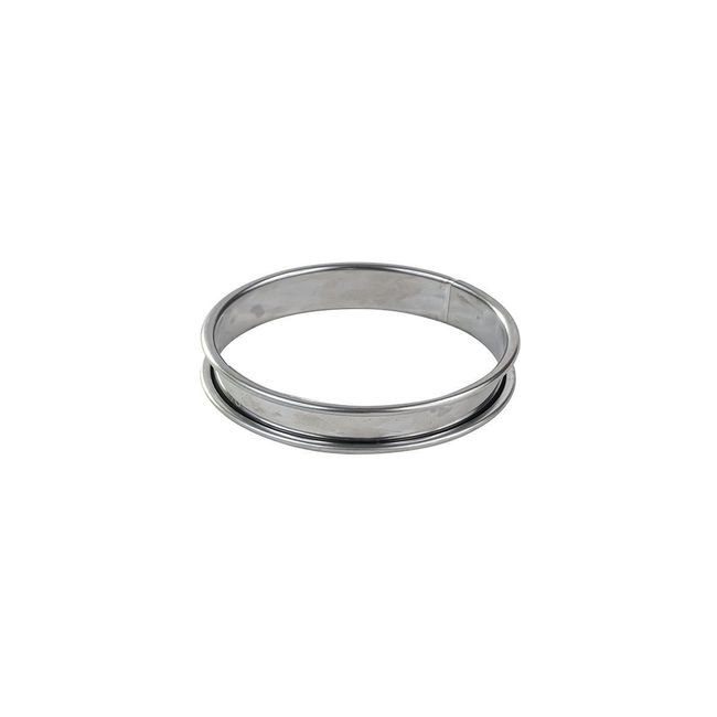 Stainless Steel Tart Ring with Rolled Edges
