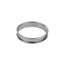 Stainless Steel Round Tart Ring with Rolled Edge