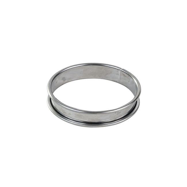 Stainless Steel Round Tart Ring with Rolled Edge
