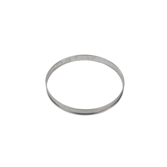 Stainless Steel Tart Ring with Rolled Edges
