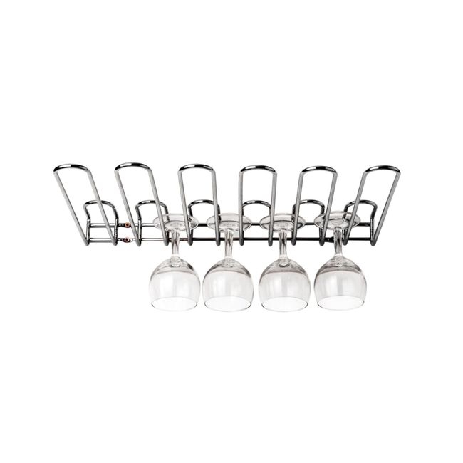 Chrome Plated Steel Glass Rack