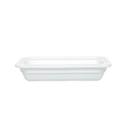 White One Third Size Ceramic Insert Food Pan